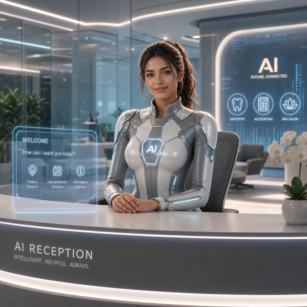 AI receptionist helping service businesses answer calls and book appointments