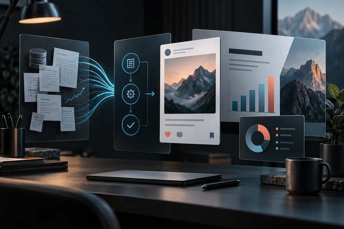 Professional business infographics, presentation slides, charts, and digital content